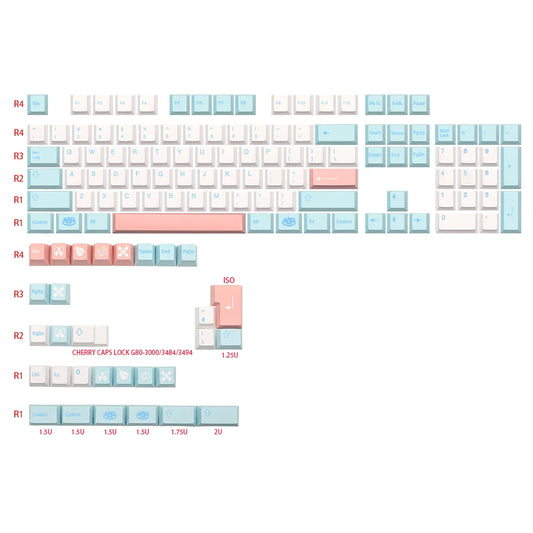 Duits Frans Italiaans Spanje UK ISO GMK Noel PBT Dye Subb keycap Cherry Profile Keycaps set voor QWERTZ AZERTY MX Toetsenbord Key Cap