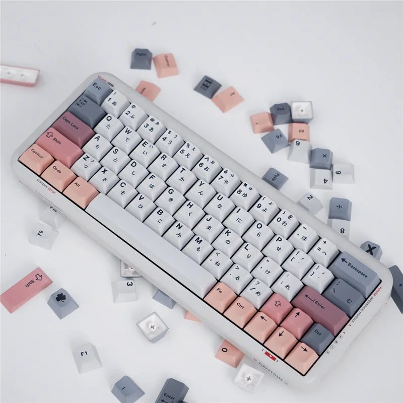 Akira Keycaps US/JP 체리 프로파일 129/23 키 PBT 소재 MX 스위치 기계식 키보드 용 5면 염료 승화 키캡