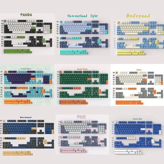 [블루 스카이] GMK 키캡 복제 Arctic WOB 체리 프로필 MX Mechanicla Keybo용 Doubleshot ABS 키캡