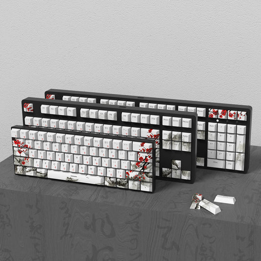 Pruimenbloesem Double Shot Keycaps PBT Cherry Profiel Backlit Keycap Voor GMK67/68/75/87/980/104 Mechanische Gaming Toetsenbord Caps