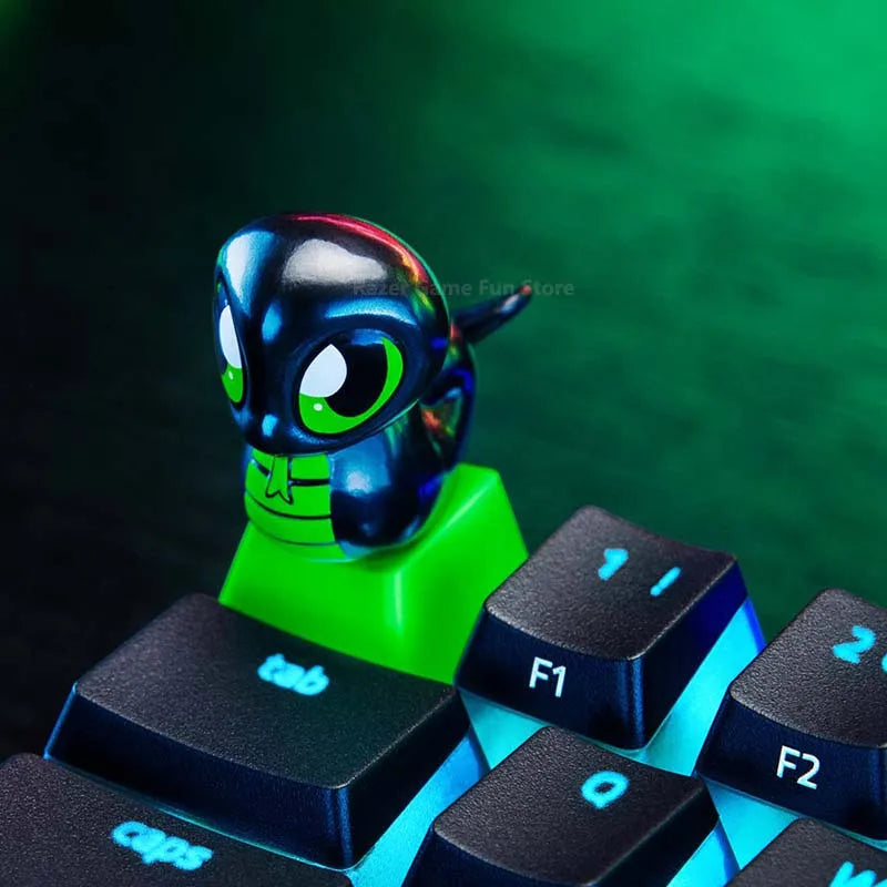 Razer Sneki Snek Keycap ABS 및 PVC로 제작된 귀여운 동반자 키보드 액세서리는 모든 Razer 기계식 및 광학 키보드에 적합합니다.
