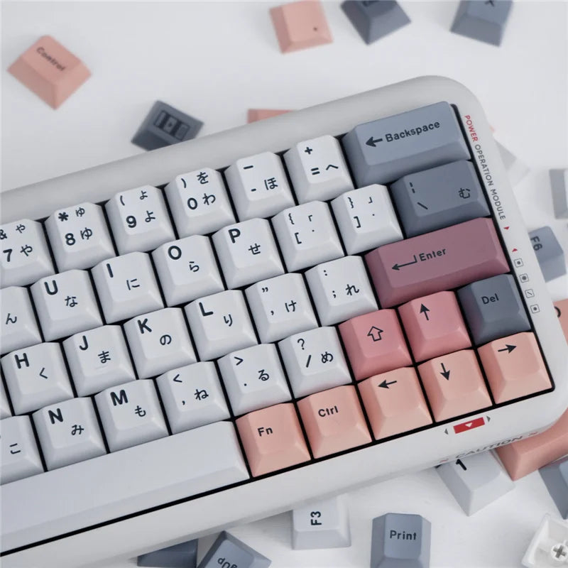 Akira Keycaps US/JP 체리 프로파일 129/23 키 PBT 소재 MX 스위치 기계식 키보드 용 5면 염료 승화 키캡