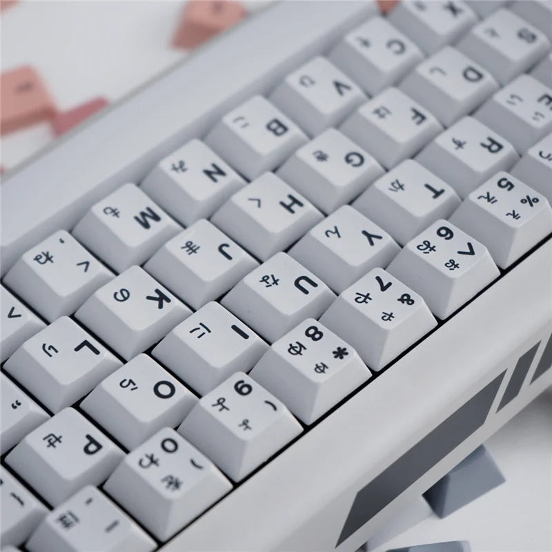 Akira Keycaps US/JP 체리 프로파일 129/23 키 PBT 소재 MX 스위치 기계식 키보드 용 5면 염료 승화 키캡
