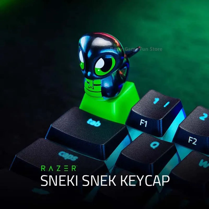 Razer Sneki Snek Keycap ABS 및 PVC로 제작된 귀여운 동반자 키보드 액세서리는 모든 Razer 기계식 및 광학 키보드에 적합합니다.
