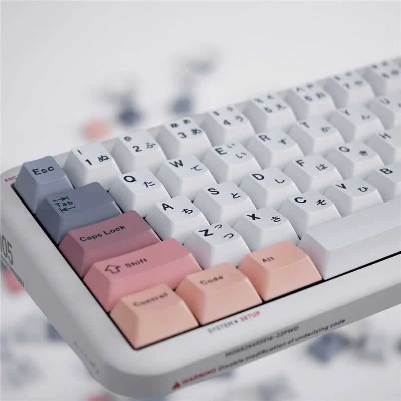Akira Keycaps US/JP 체리 프로파일 129/23 키 PBT 소재 MX 스위치 기계식 키보드 용 5면 염료 승화 키캡